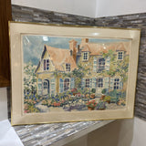 Framed Water Color Print Of Summer Home ART WORK 40x30