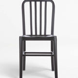 Crate & Barrel Metal Delta Matte DINING CHAIRS Black 15Wx17.25Dx33H