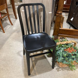 Crate & Barrel Metal Delta Matte DINING CHAIRS Black 15Wx17.25Dx33H