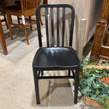 Crate & Barrel Metal Delta Matte DINING CHAIRS Black 15Wx17.25Dx33H