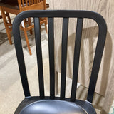 Crate & Barrel Metal Delta Matte DINING CHAIRS Black 15Wx17.25Dx33H