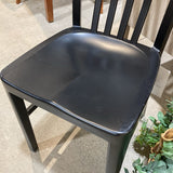 Crate & Barrel Metal Delta Matte DINING CHAIRS Black 15Wx17.25Dx33H