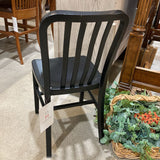 Crate & Barrel Metal Delta Matte DINING CHAIRS Black 15Wx17.25Dx33H