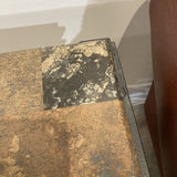 Stone Top w/ Metal Trim END/SIDE TABLE 28w28d26h
