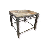 Stone Top w/ Metal Trim END/SIDE TABLE 28w28d26h