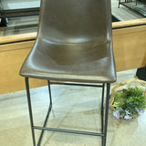 Walker Edison Faux Leather Bar Height BAR/COUNTER STOOL Brown 18w19d39h
