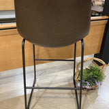Walker Edison Faux Leather Bar Height BAR/COUNTER STOOL Brown 18w19d39h