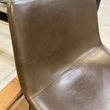 Walker Edison Faux Leather Bar Height BAR/COUNTER STOOL Brown 18w19d39h