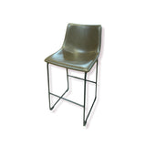 Walker Edison Faux Leather Bar Height BAR/COUNTER STOOL Brown 18w19d39h