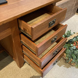 Mission Style Solid Oak 5-Drawer DESKS 59w30d30h