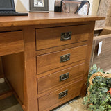 Mission Style Solid Oak 5-Drawer DESKS 59w30d30h