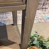 2-Drawer Double Tier CONSOLE TABLE Grey 48Wx16Dx30H