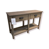 2-Drawer Double Tier CONSOLE TABLE Grey 48Wx16Dx30H