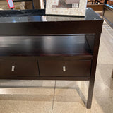 Philmore 3-Drawer w/ Smoked Glass Top FURNITURE 47w17d30h