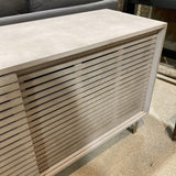 Style Craft Minimalist Modern Carved Wood MEDIA CONSOLE 62w18d28h