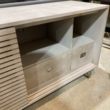 Style Craft Minimalist Modern Carved Wood MEDIA CONSOLE 62w18d28h