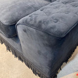 Half-Moon Modular Tufted SECTIONAL Black 134w80d34h