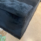 Half-Moon Modular Tufted SECTIONAL Black 134w80d34h
