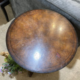 Maitland Smith Round Regency Inlaid END/SIDE TABLE Burl Walnut 19d26h