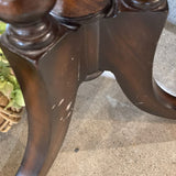 Maitland Smith Round Regency Inlaid END/SIDE TABLE Burl Walnut 19d26h