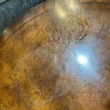 Maitland Smith Round Regency Inlaid END/SIDE TABLE Burl Walnut 19d26h