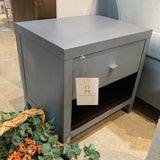 Modern Wood 1-Drawer w/ Lower Shelf NIGHTSTAND Grey 24Wx18Dx24H