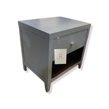 Modern Wood 1-Drawer w/ Lower Shelf NIGHTSTAND Grey 24Wx18Dx24H