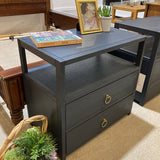 Lark 2-Drawer NIGHTSTAND Grey 28Wx17Dx26H