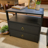 Lark 2-Drawer NIGHTSTAND Grey 28Wx17Dx26H