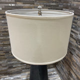 Frosted Glass Modern Base w/ Drum Shade TABLE LAMP 16Wx30H