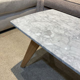 Poly & Bark Marble Stone Top Wood Base COFFEE/COCKTAIL TABLE 43Wx18Dx15H