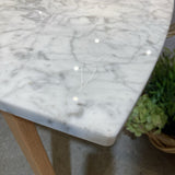 Poly & Bark Marble Stone Top Wood Base COFFEE/COCKTAIL TABLE 43Wx18Dx15H