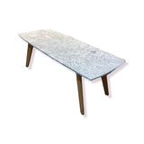 Poly & Bark Marble Stone Top Wood Base COFFEE/COCKTAIL TABLE 43Wx18Dx15H