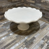 Ceramic Pedestal Cake Stand ACCESSORIES White 9d5h