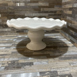 Ceramic Pedestal Cake Stand ACCESSORIES White 9d5h