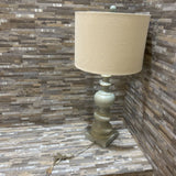 Transitional Wood TABLE LAMP Blue 6d30h