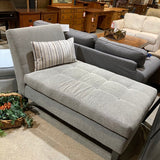 Contemporary Tufted Chaise Lounge CHAISE Gray 33w60d38h