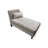 Contemporary Tufted Chaise Lounge CHAISE Gray 33w60d38h