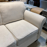 Fabric Roll Arm 3-Seater SOFA 84w38d36h