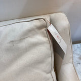 2-Seat Linen Down Filled Cusions SOFA White 83Wx37Dx32H