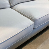 2-Seat Linen Down Filled Cusions SOFA White 83Wx37Dx32H