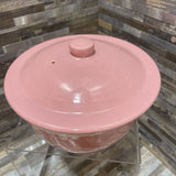 Ceramic Bowl & Lid ACCESSORIES Pink 8"d X 5"