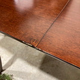 Dark Wood Table (1 Self Storing Leaf) DINING TABLE 56w40d29h