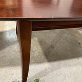 Dark Wood Table (1 Self Storing Leaf) DINING TABLE 56w40d29h