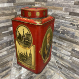 Antique 1922 Edmondson's English Toffee Tin ACCESSORIES 5Wx9.5H