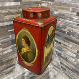 Antique 1922 Edmondson's English Toffee Tin ACCESSORIES 5Wx9.5H