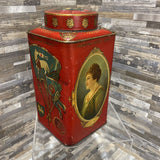 Antique 1922 Edmondson's English Toffee Tin ACCESSORIES 5Wx9.5H