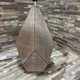 Modern Geometric Faceted Base w/ Drum Shade TABLE LAMP 11.5Wx25H