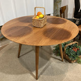 Bradshaw Round DINING TABLE Walnut 47d30h