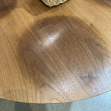 Bradshaw Round DINING TABLE Walnut 47d30h